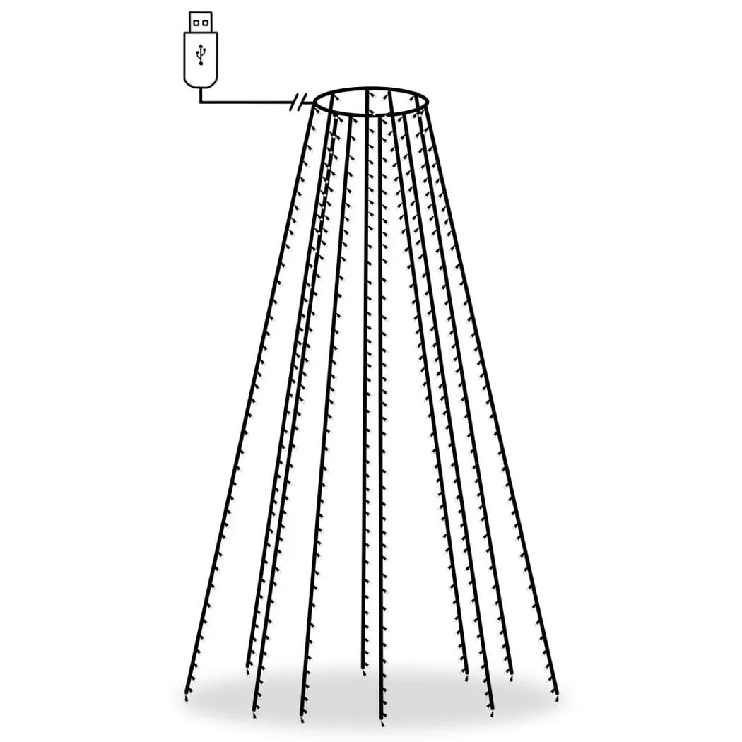 vidaXL Guirlande lumineuse d'arbre de Noël 400 LED Bleu 400 cm