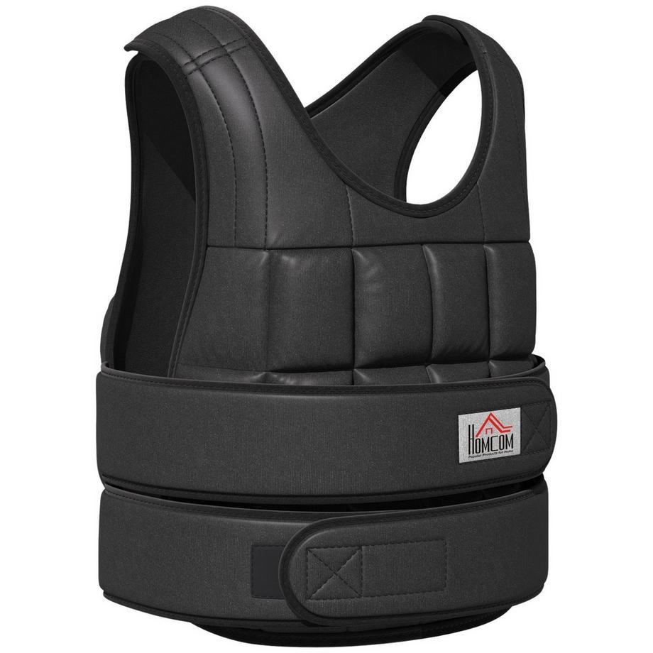 Gilet de musculation Gilet d'entraînement 30 kg avec 35 sacs de musculation, réglable, musculation, métal Oxford, noir, 60x50cm
