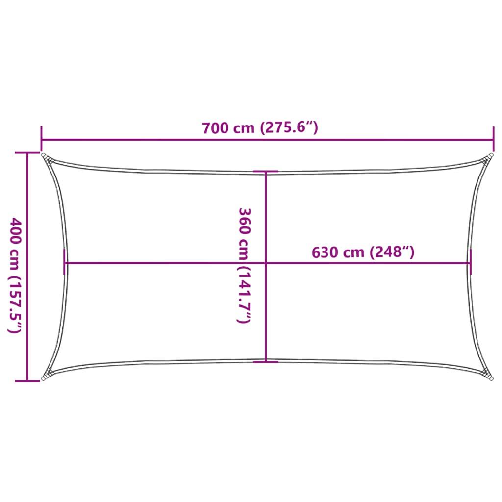 VidaXL Voile de parasol  