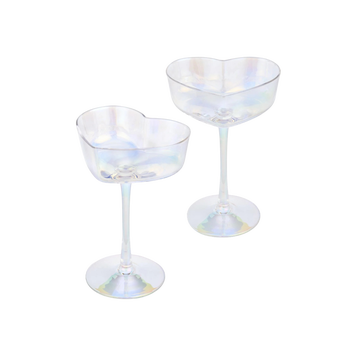 Herzglas irisierend 2er-Set