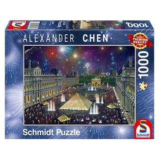 Schmidt Spiele  Puzzle Schmidt Feux d'artifice au Louvre - 1000 pièces - 12 ans et plus 