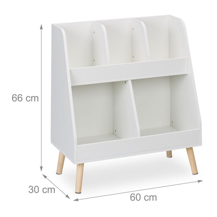 Northix Kinderbücherregal mit 5 Fächern  