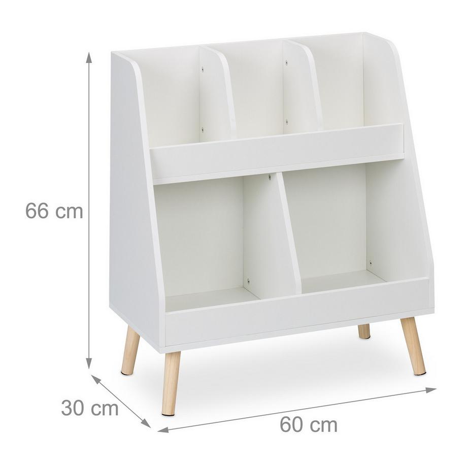 Northix Kinderbücherregal mit 5 Fächern  