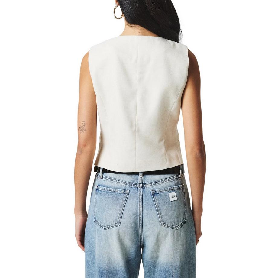 VERO MODA Canottiera Asimmetrica in Lino  
