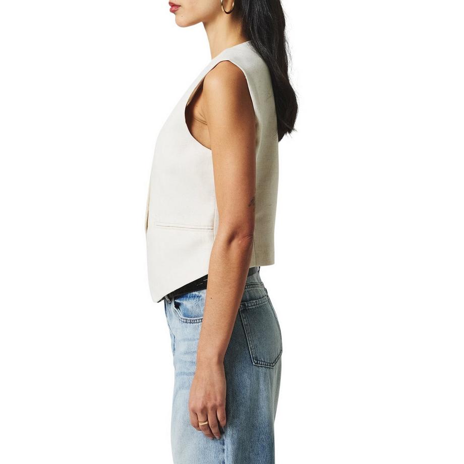 VERO MODA Canottiera Asimmetrica in Lino  