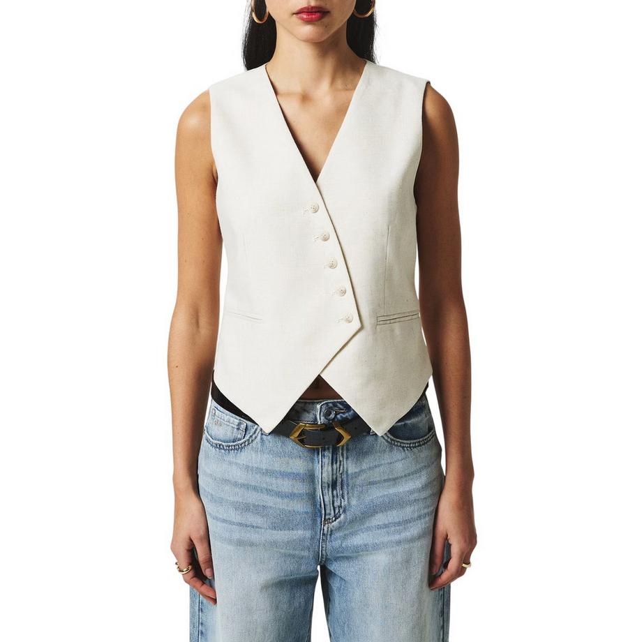 VERO MODA Canottiera Asimmetrica in Lino  