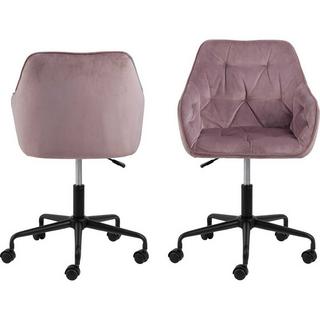 mutoni Chaise de bureau Shields VIC Tissu Dusty Rose Noir  