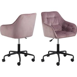 mutoni Chaise de bureau Shields VIC Tissu Dusty Rose Noir  