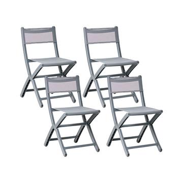 Lot de 4 chaises de jardin en Polypropylène Moderne TALCA
