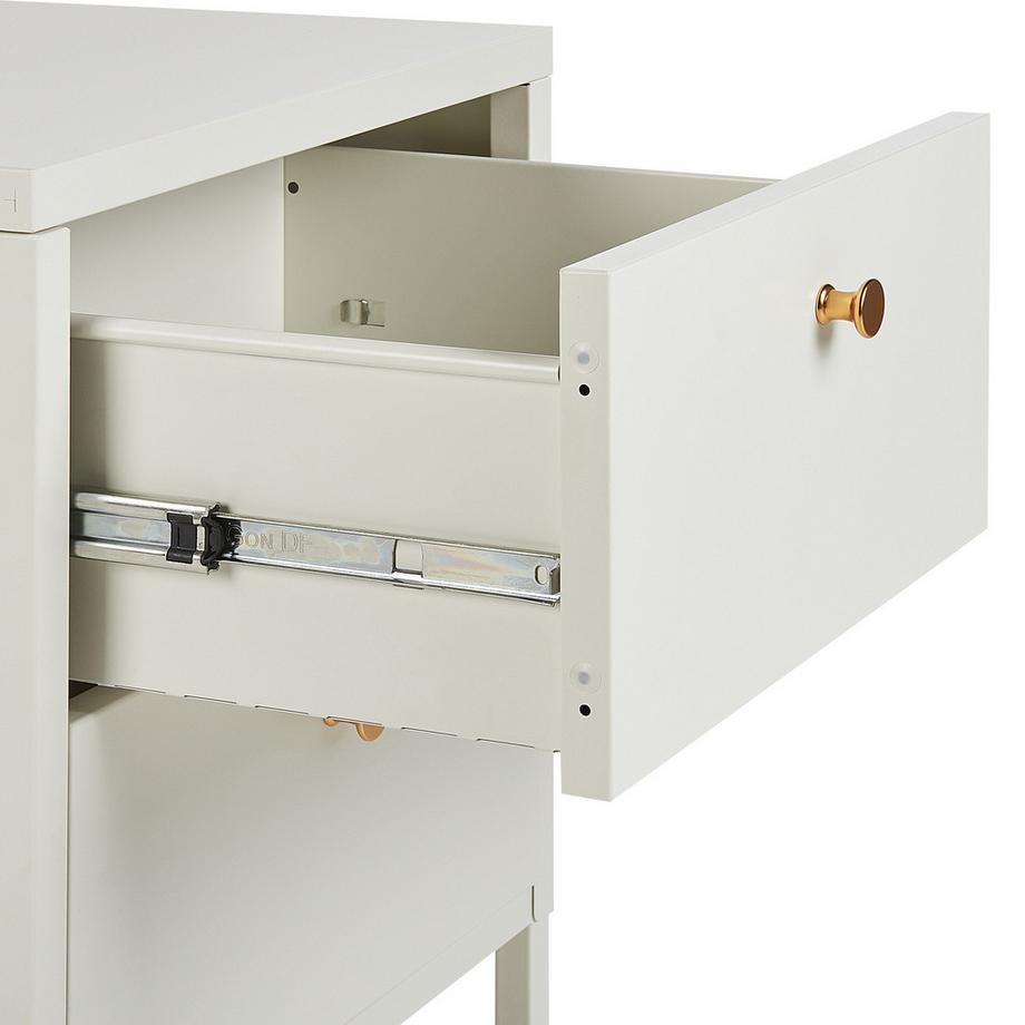 Beliani Nachttisch mit 2 Schubladen aus Stahl Modern KYLEA  