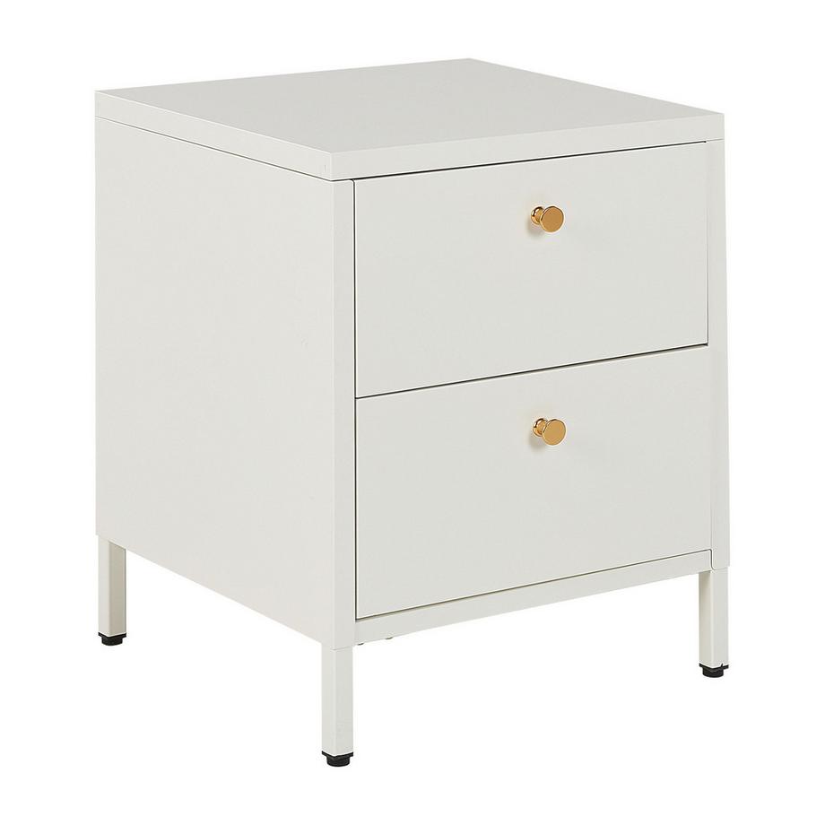 Nachttisch mit 2 Schubladen aus Stahl Modern KYLEA