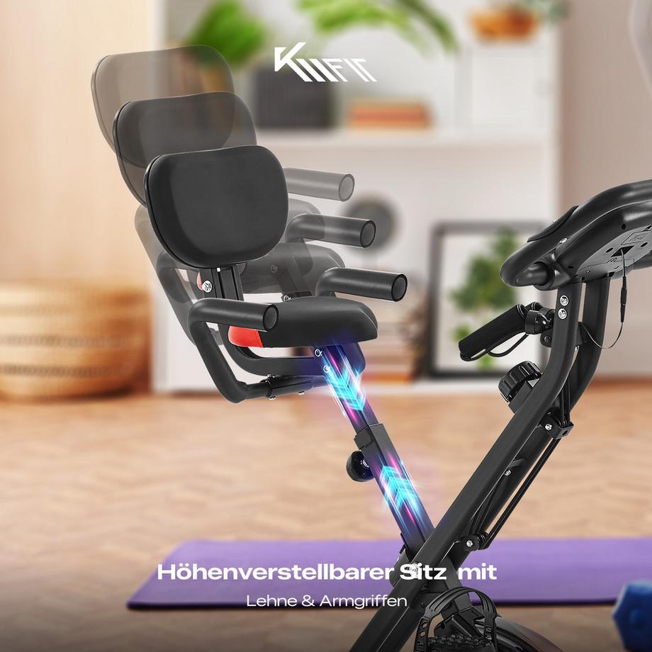 KM-Fit  Vélo d'appartement Vélo de fitness, Vélo fitness pliable, Jusqu'à 100 kg 