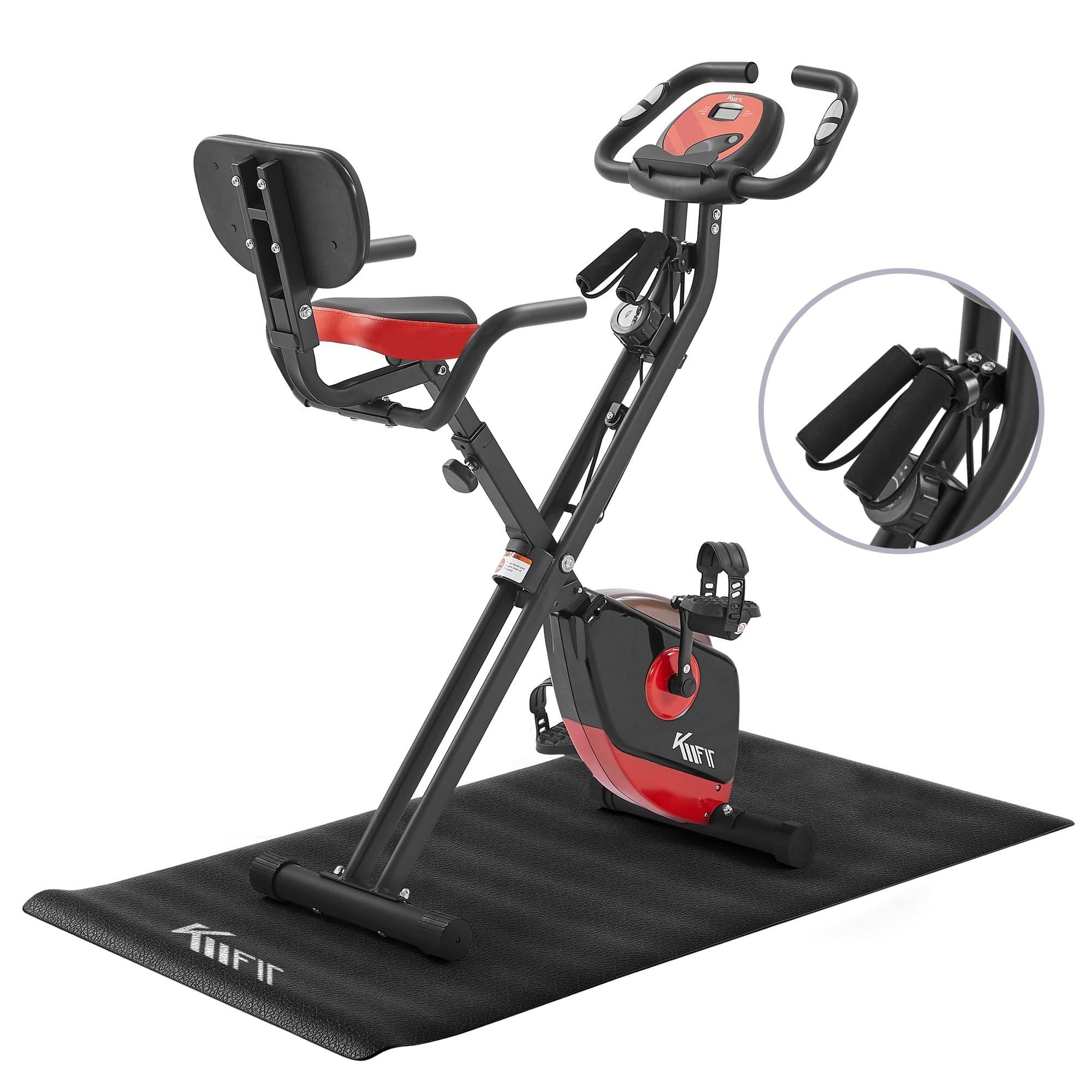 KM-Fit  Heimtrainer, Fitnessbike, zusammenklappbares Fitnessfahrrad, bis 100 kg 