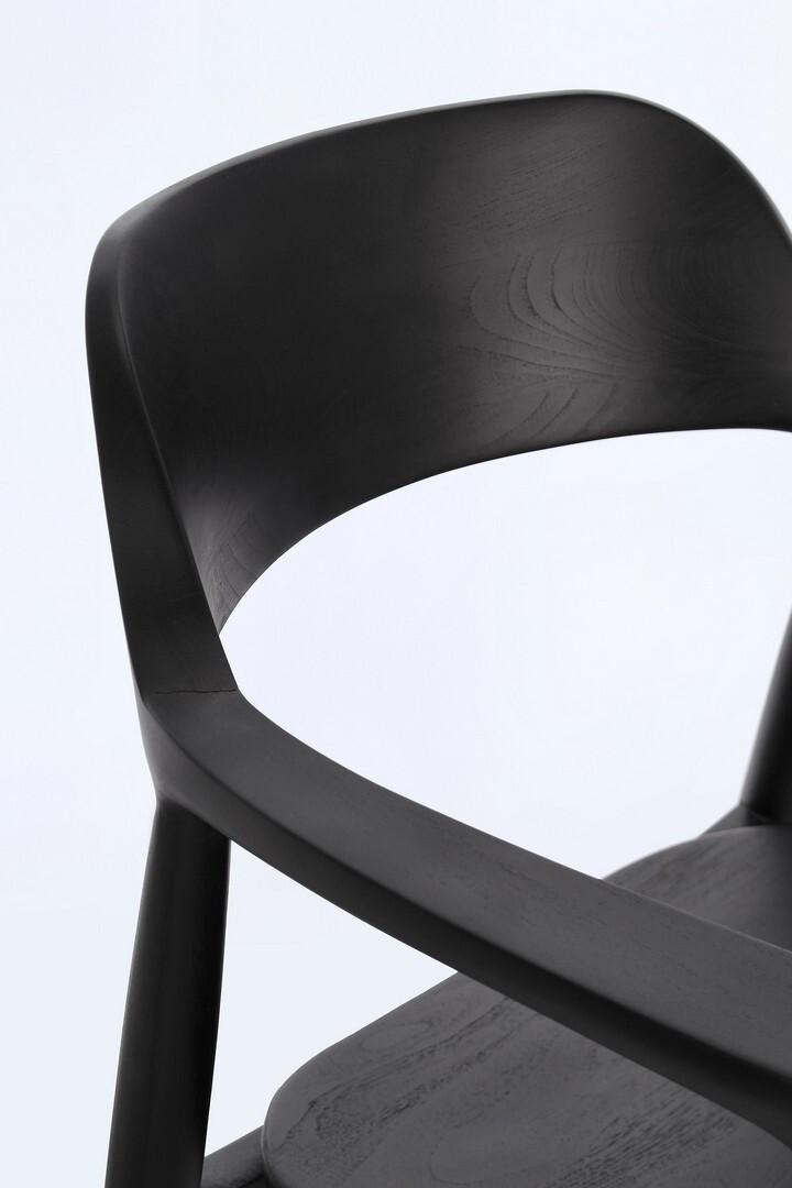 mutoni Chaise avec accoudoirs Idris noir  