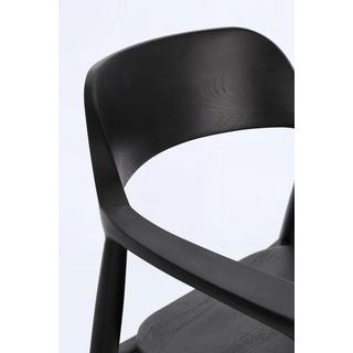 mutoni Chaise avec accoudoirs Idris noir  