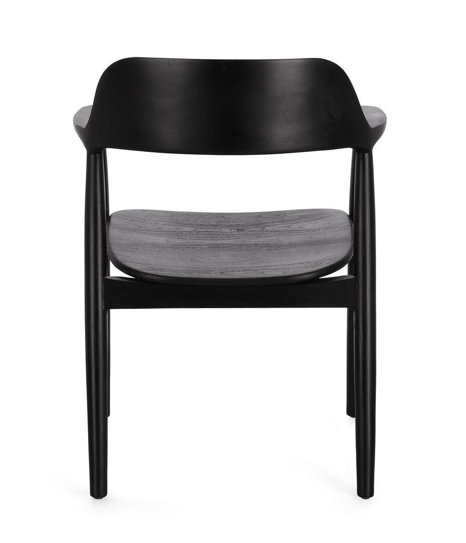 mutoni Chaise avec accoudoirs Idris noir  