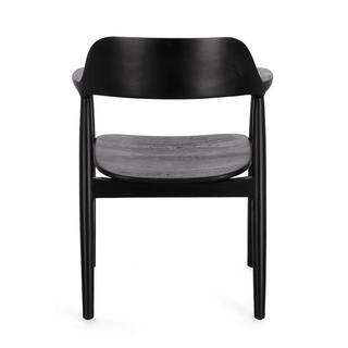 mutoni Chaise avec accoudoirs Idris noir  