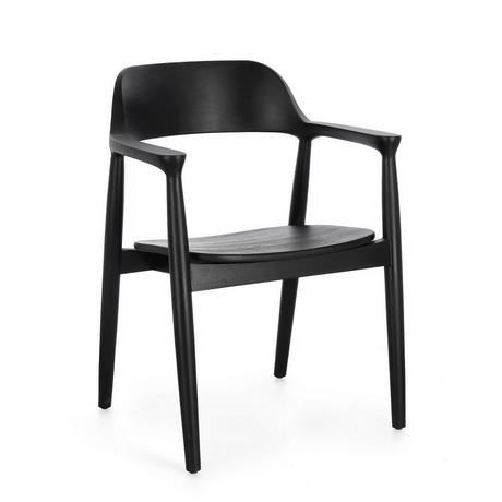 mutoni Chaise avec accoudoirs Idris noir  