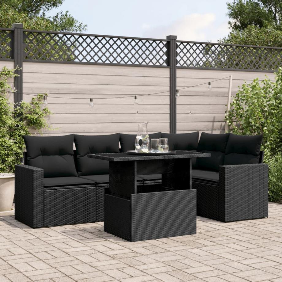 VidaXL set divano da giardino Polirattan  