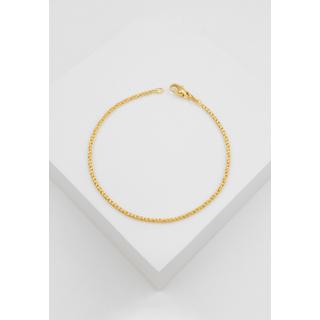 MUAU Schmuck  Bracelet Doppelanker linksgedreht Gelbgold 750, 1.9mm, 19cm 