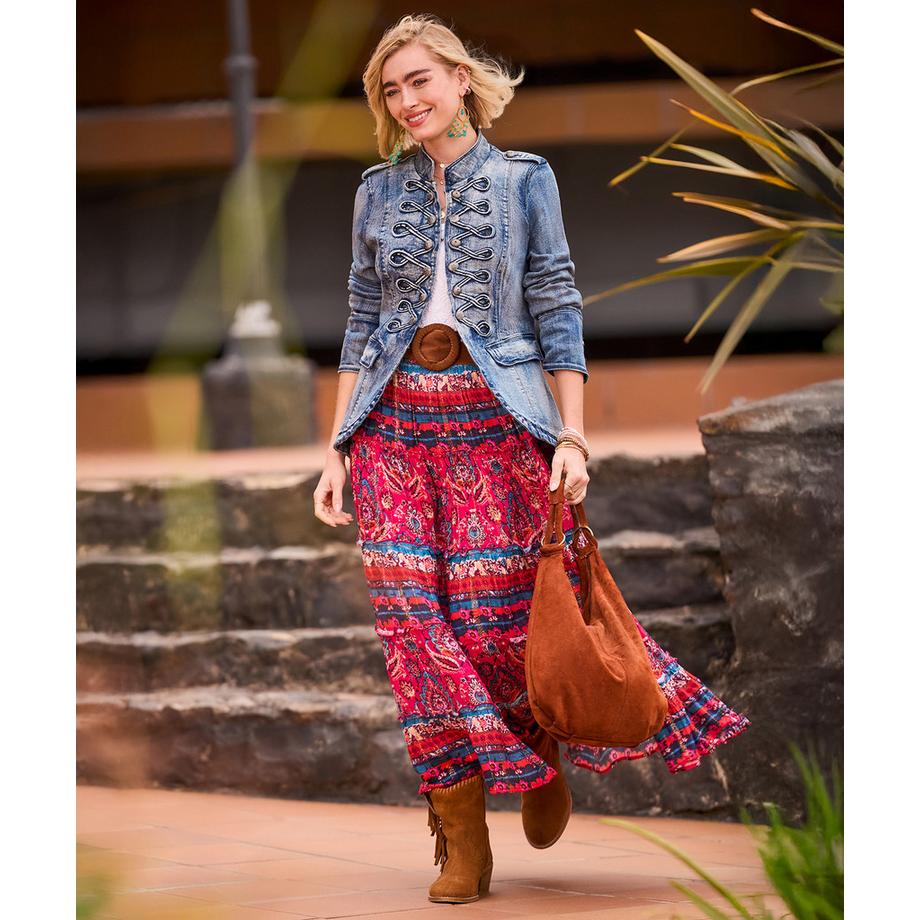 Joe Browns Crinkle Maxirock Boho Stil  