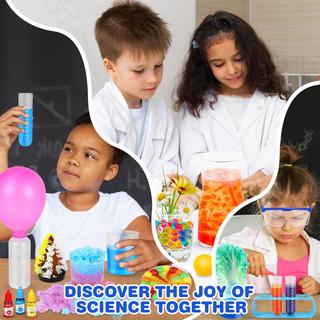 Activity-board  Kit de 80+ expériences scientifiques pour enfants, jouets scientifiques STEM, kit de chimie, culture de cristaux, volcan, laboratoire de chimie 