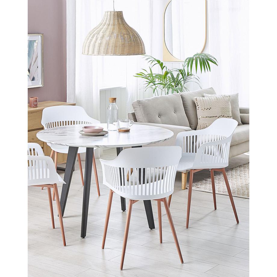 Beliani Lot de 2 chaises de salle à manger en Matière synthétique Moderne BERECA  