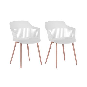 Lot de 2 chaises de salle à manger en Matière synthétique Moderne BERECA