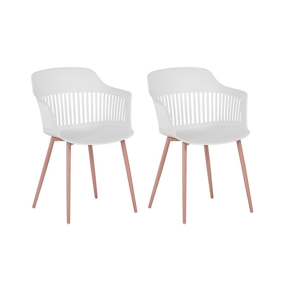 Beliani Lot de 2 chaises de salle à manger en Matière synthétique Moderne BERECA  
