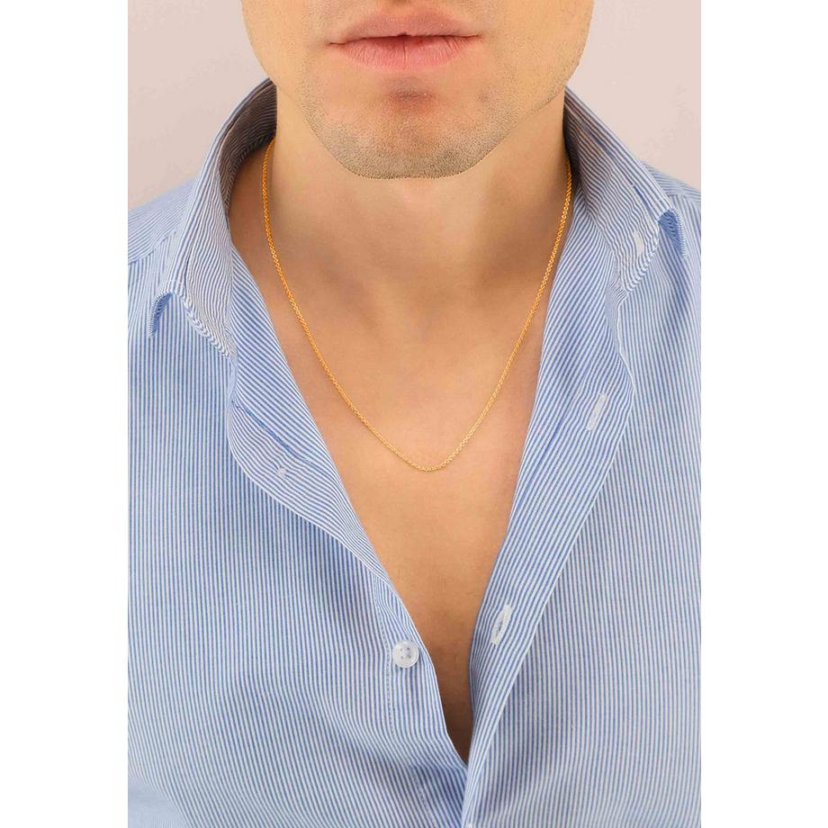 MUAU Schmuck  Collier Rundanker Rotgold 750, 1.5mm, 42cm 