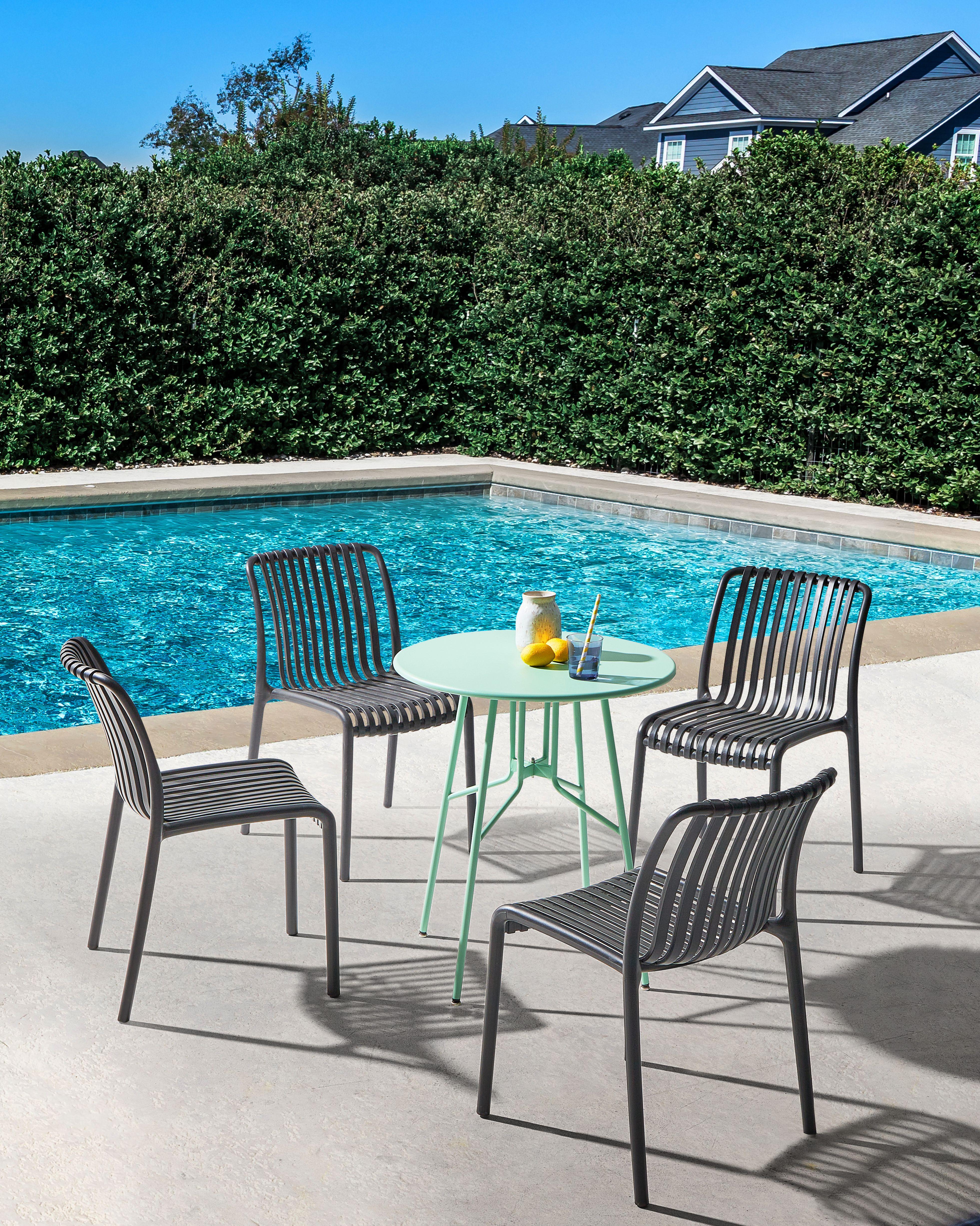 Beliani Lot de 4 chaises de jardin en Polypropylène Moderne ARICCIA  