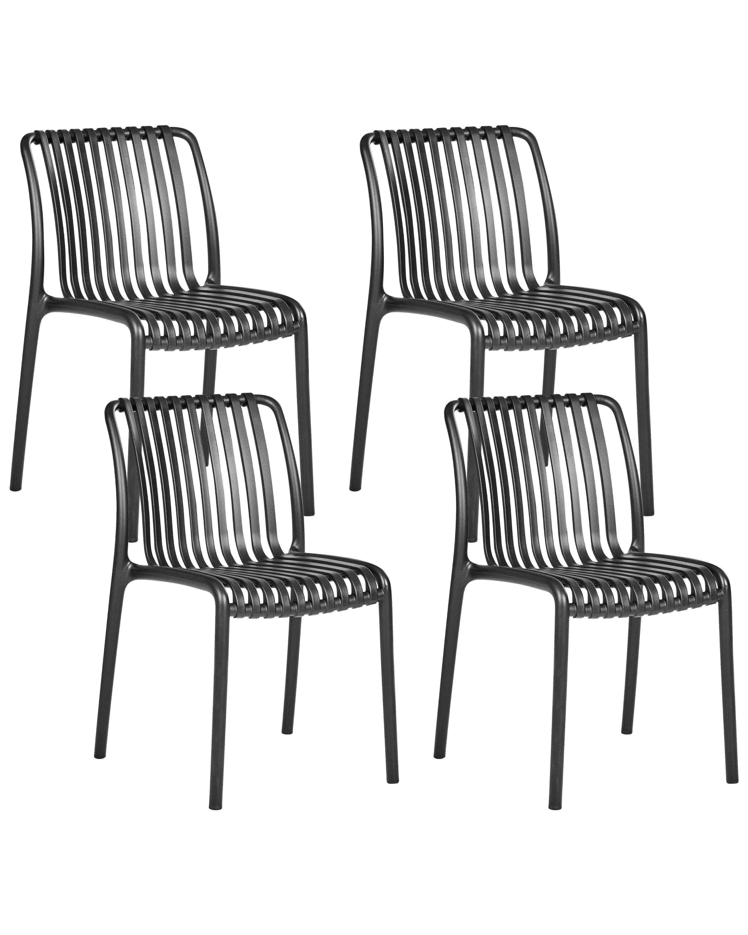 Beliani Lot de 4 chaises de jardin en Polypropylène Moderne ARICCIA  