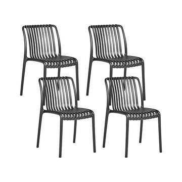 Lot de 4 chaises de jardin en Polypropylène Moderne ARICCIA