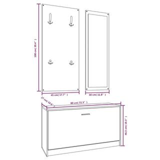 VidaXL set di scarpiere Legno multistrato  