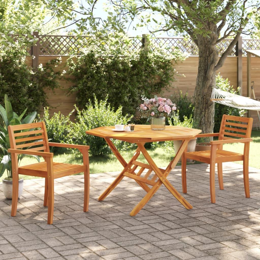 VidaXL Table de jardin bois d'acacia  