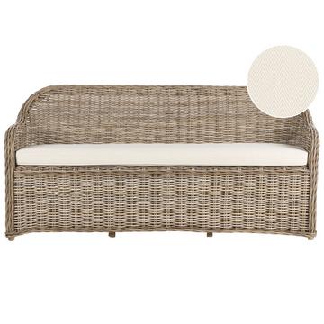 Banc avec coussin d'assise en Rotin Boho SUSUA