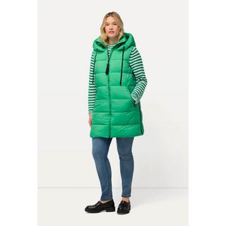 Ulla Popken  Gilet lungo, trapuntato e idrorepellente HYPRAR con zip a doppio cursore 