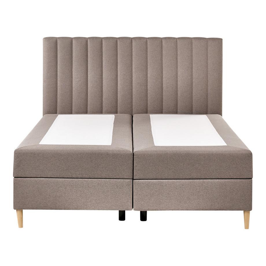 Beliani Lit boxspring avec rangement en Tissu Moderne OFFICER  