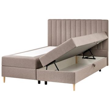 Lit boxspring avec rangement en Tissu Moderne OFFICER