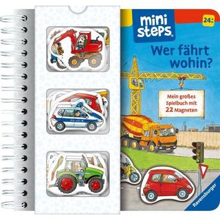 ministeps: Wer fährt wohin? Mein großes Spielbuch mit 22 Magneten: Magnetbuch ab 2 Jahren, Kinderbuch, Pappbilderbuch Gernhäuser, Susanne; Metzger, Wolfgang (Illustrationen) Couverture rigide 
