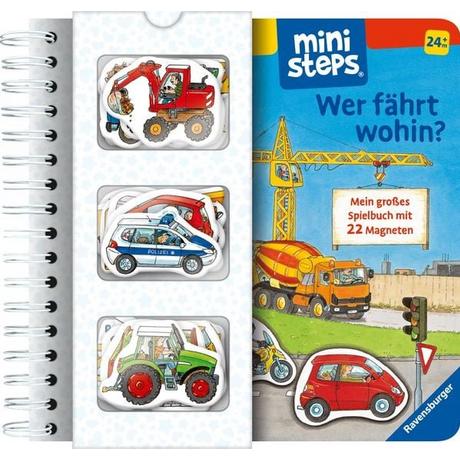 ministeps: Wer fährt wohin? Mein großes Spielbuch mit 22 Magneten: Magnetbuch ab 2 Jahren, Kinderbuch, Pappbilderbuch Gernhäuser, Susanne; Metzger, Wolfgang (Illustrationen) Couverture rigide 
