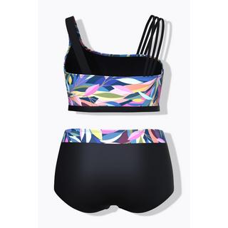 Ulla Popken Bikini Stampa Foglie Coppe Morbide Spalline Triple  