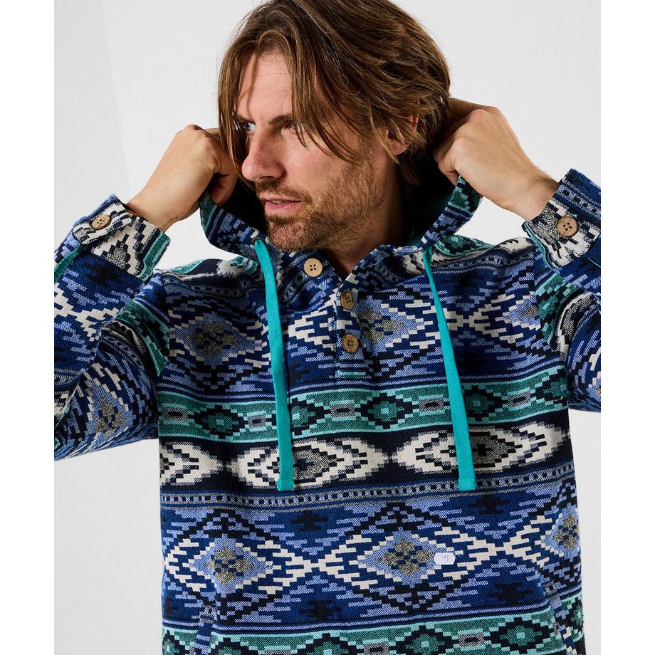 Joe Browns Jacquard Gestreifter Kapuzenpullover  