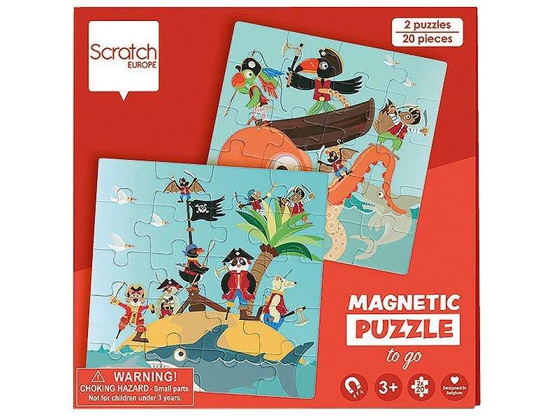 Scratch  Puzzle Reise-Magnetpuzzle Piraten (2x20) 