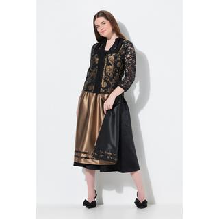 Ulla Popken Wende-Dirndlschürze gesmokt Zierbänder  