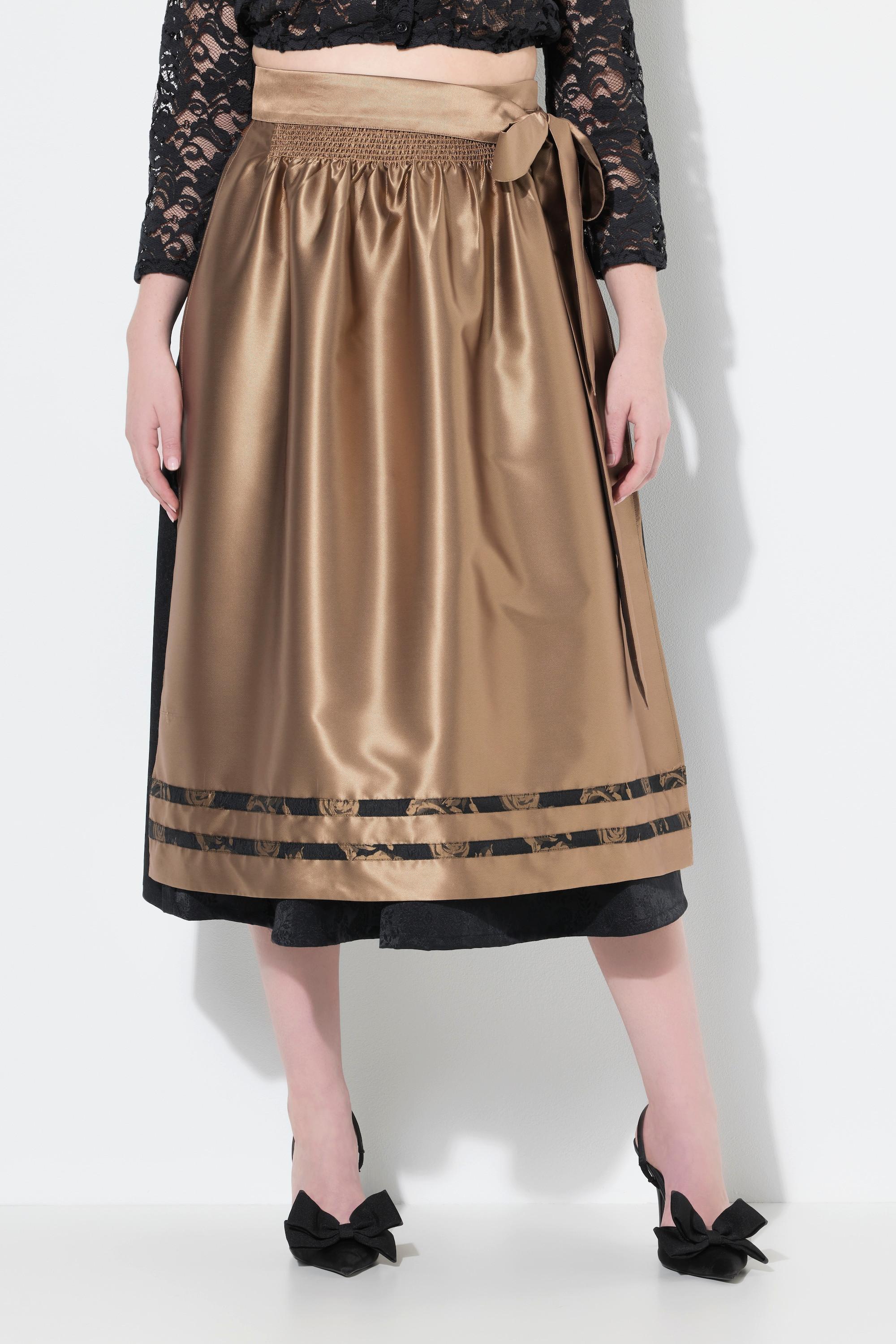 Ulla Popken Wende-Dirndlschürze gesmokt Zierbänder  