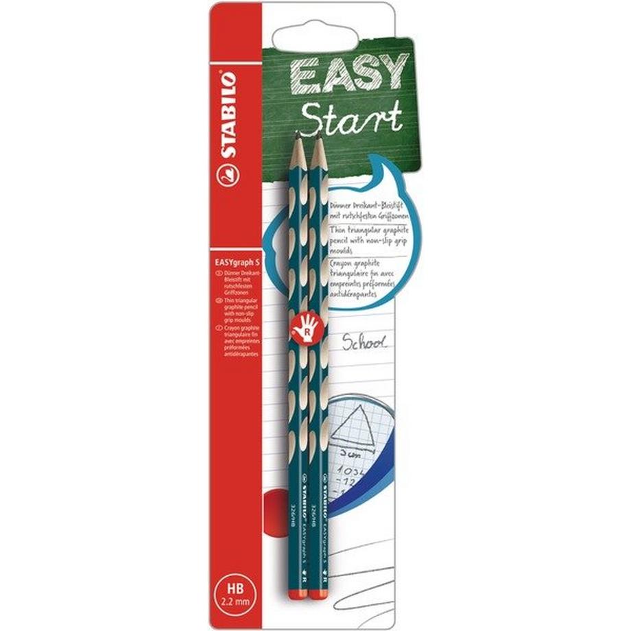 STABILO Bleistift EASYgraph S HB B-53109-10 petrol, R 2 Stück