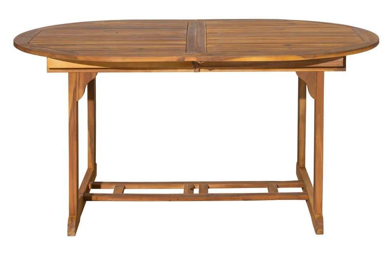 mutoni Table à rallonge de jardin acacia ovale 150/200x100  