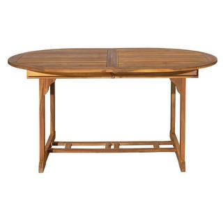 mutoni Table à rallonge de jardin acacia ovale 150/200x100  