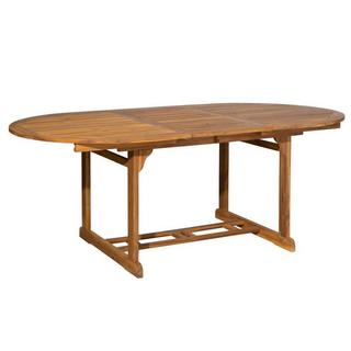 mutoni Table à rallonge de jardin acacia ovale 150/200x100  